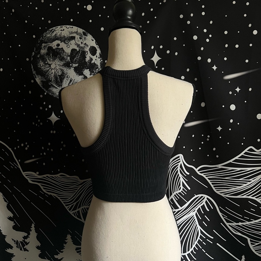 AE Ribbed Cropped Racerback Tank - Picture 2 of 5